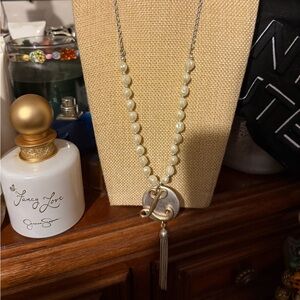 Elegant Barque Fresh Water 💦 Pearl and Silver Necklace